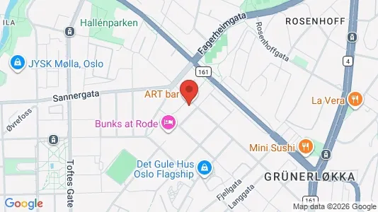 Apartments for rent i Oslo Grünerløkka - kort over placeringen