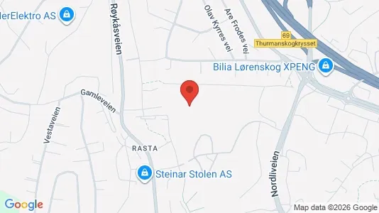Rooms for rent i Lørenskog - kort over placeringen