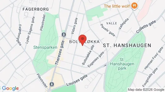 Rooms for rent i Oslo St. Hanshaugen - kort over placeringen