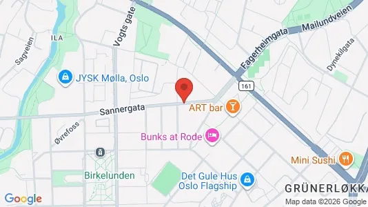 Apartments for rent i Oslo Grünerløkka - kort over placeringen