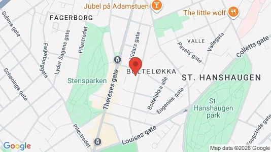 Rooms for rent i Oslo St. Hanshaugen - kort over placeringen