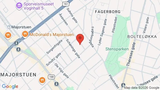 Rooms for rent i Oslo Frogner - kort over placeringen
