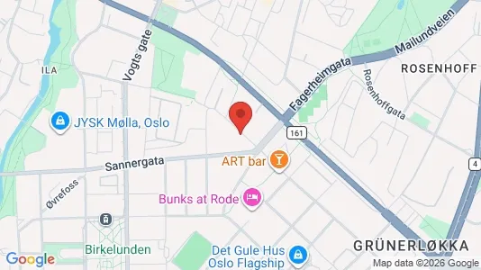 Apartments for rent i Oslo Grünerløkka - kort over placeringen
