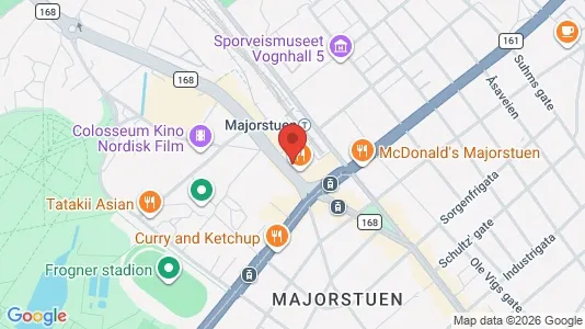 Rooms for rent i Oslo Frogner - kort over placeringen