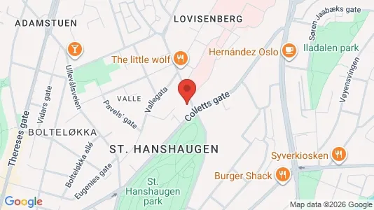 Rooms for rent i Oslo St. Hanshaugen - kort over placeringen