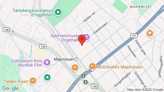 Rooms for rent i Oslo Frogner - kort over placeringen