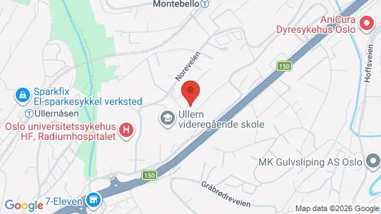 Apartments for rent i Oslo Ullern - kort over placeringen