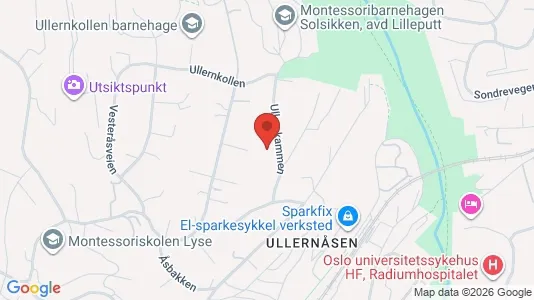 Apartments for rent i Oslo Ullern - kort over placeringen