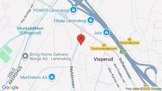 Rooms for rent i Lørenskog - kort over placeringen