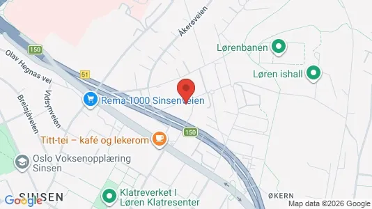 Rooms for rent i Oslo Bjerke - kort over placeringen