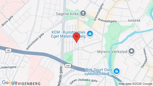 Rooms for rent i Oslo Sagene - kort over placeringen