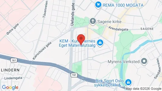 Apartments for rent i Oslo Sagene - kort over placeringen