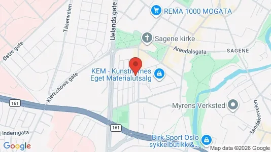 Rooms for rent i Oslo Sagene - kort over placeringen