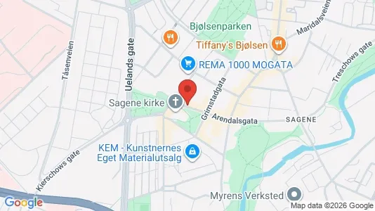 Apartments for rent i Oslo Sagene - kort over placeringen