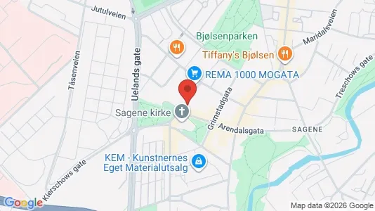 Apartments for rent i Oslo Sagene - kort over placeringen