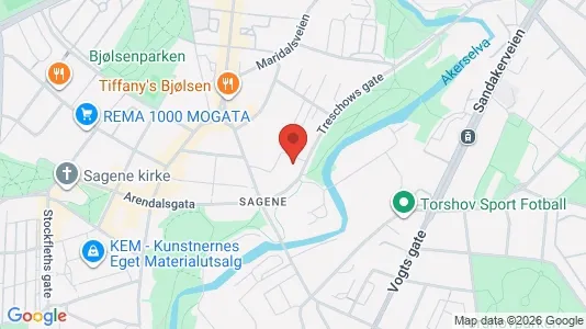 Apartments for rent i Oslo Sagene - kort over placeringen