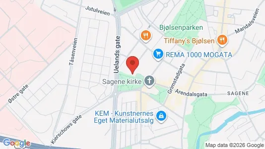 Apartments for rent i Oslo Sagene - kort over placeringen