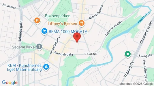 Apartments for rent i Oslo Sagene - kort over placeringen