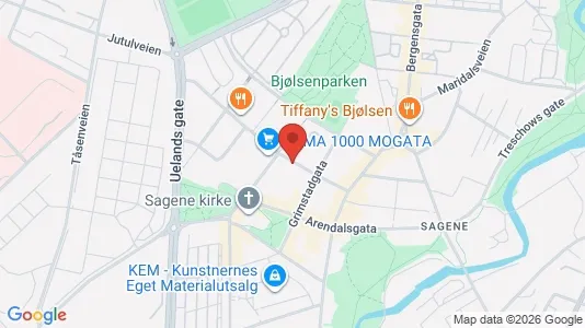 Apartments for rent i Oslo Sagene - kort over placeringen