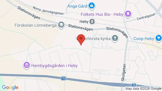 Apartments for rent i Heby - kort over placeringen