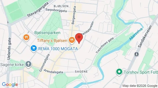 Apartments for rent i Oslo Sagene - kort over placeringen