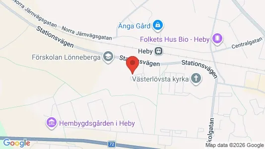 Apartments for rent i Heby - kort over placeringen