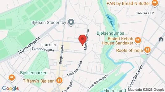Rooms for rent i Oslo Sagene - kort over placeringen