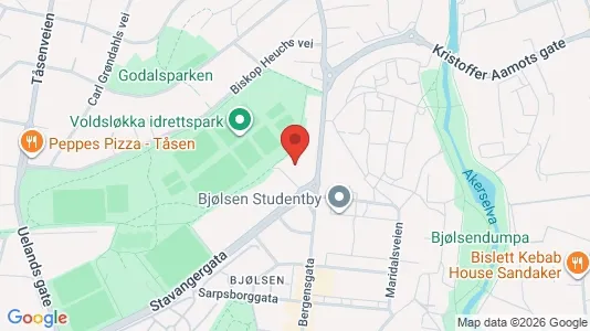 Rooms for rent i Oslo Sagene - kort over placeringen