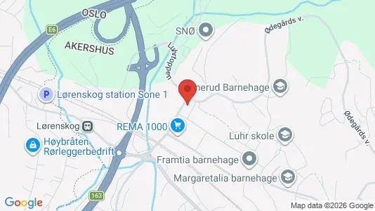 Rooms for rent i Lørenskog - kort over placeringen