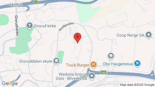 Rooms for rent i Oslo Grorud - kort over placeringen