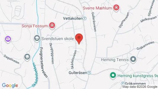 Rooms for rent i Oslo Vestre Aker - kort over placeringen