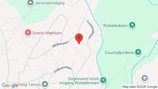 Rooms for rent i Oslo Vestre Aker - kort over placeringen