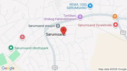 Apartments for rent i Sørum - kort over placeringen