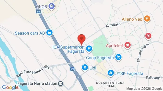 Apartments for rent i Fagersta - kort over placeringen