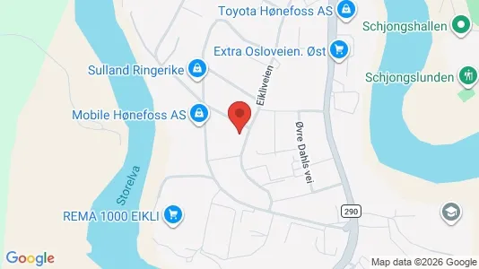 Rooms for rent i Ringerike - kort over placeringen