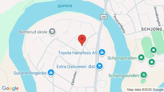 Rooms for rent i Ringerike - kort over placeringen