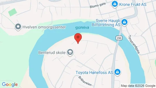 Rooms for rent i Ringerike - kort over placeringen