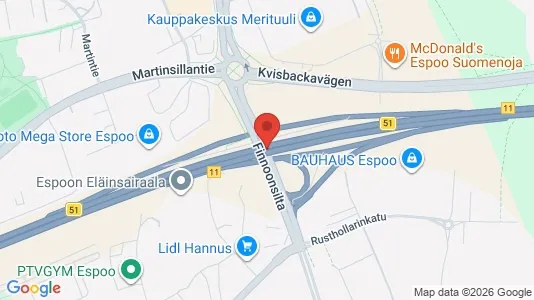Apartments for rent i Espoo - kort over placeringen