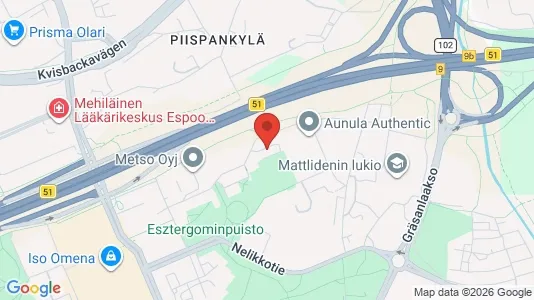 Apartments for rent i Espoo - kort over placeringen