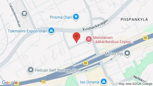 Apartments for rent i Espoo - kort over placeringen