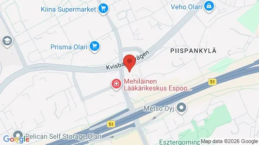 Apartments for rent i Espoo - kort over placeringen