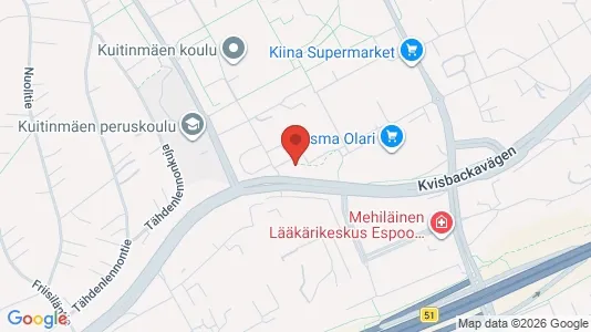 Apartments for rent i Espoo - kort over placeringen