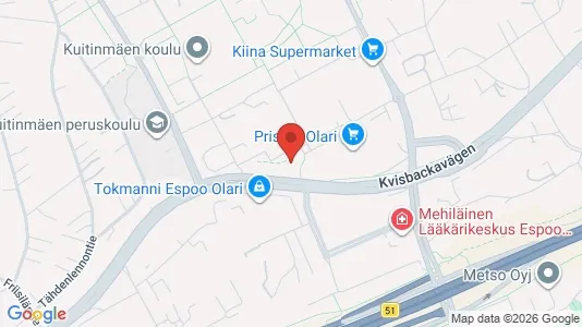 Apartments for rent i Espoo - kort over placeringen
