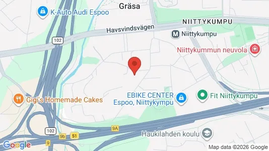 Apartments for rent i Espoo - kort over placeringen