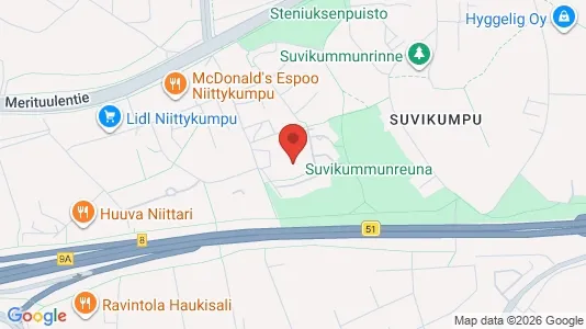 Apartments for rent i Espoo - kort over placeringen