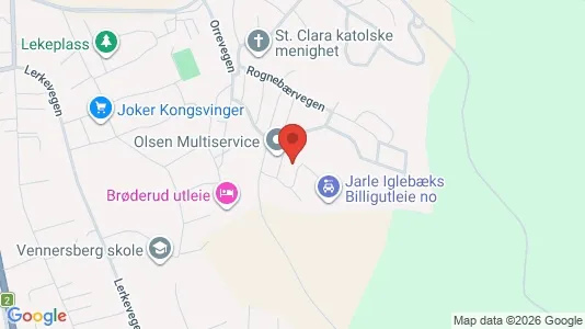 Apartments for rent i Kongsvinger - kort over placeringen