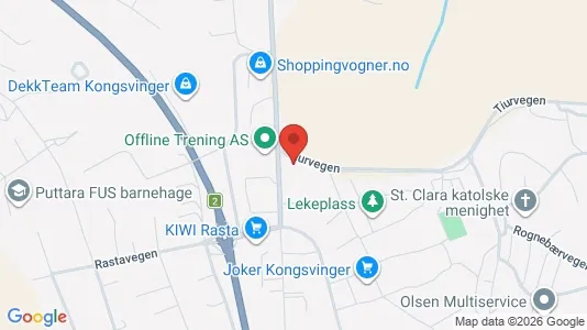 Apartments for rent i Kongsvinger - kort over placeringen