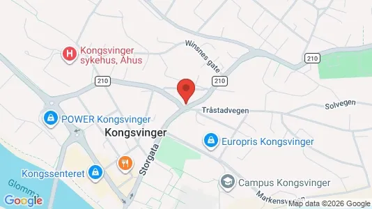 Rooms for rent i Kongsvinger - kort over placeringen