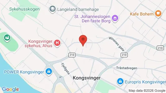 Rooms for rent i Kongsvinger - kort over placeringen