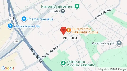 Apartments for rent i Helsinki Itäinen - kort over placeringen